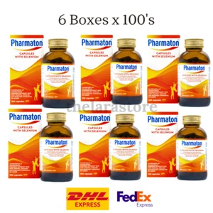 6 x 100er Pharmaton Kapseln mit Ginseng und Selen Energiebooster Leistung - Bild 1 von 6