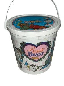 Walt Disney World On Ice Die Schöne und das Biest Souvenir Popcorn Eimer Vintage - Bild 1 von 11