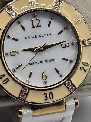 Reloj de cuarzo de cerámica de cerámica de 32mm con esfera de madreperla Anne Klein para mujer 10/9416 de 6" Foto 1 de 4