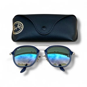 Ray Ban RB4273 6334/3A Women's Dark Blue Grey Sunglasses 52-21 145 w/Case Italy - Picture 1 of 13