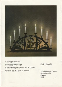 DDR Laubsägevorlage Abbügelmuster Laubsägevorlage Schwibbogen - Bild 1 von 1
