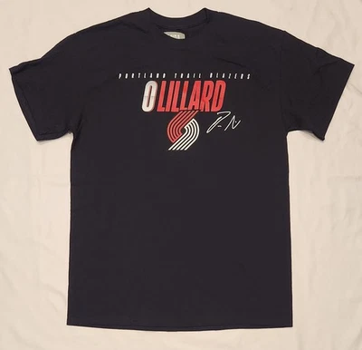 Camiseta negra Portland Trail Blazers Damian Lillard para hombre mediana marca NBA Foto 1 de 4