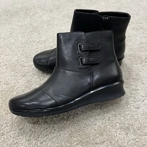 Clarks Hope Cody schwarze Damen-Lederstiefelette Booties 20701 Größe 7 - Bild 1 von 24