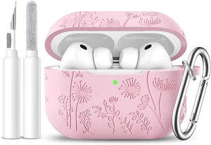 Funda para Airpods Pro 3 con Kit Limpiador, Linda Flor Grabada Silicona Pro - Imagen 1 de 9