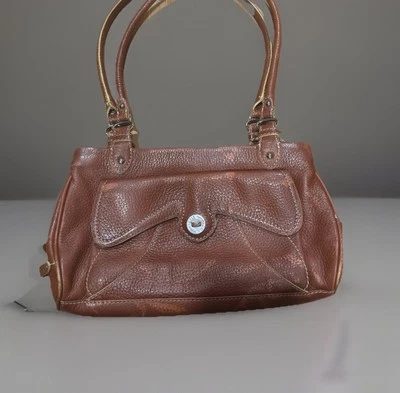 Vintage Cole Haan Village Shoulder Bag Purse Brown Pebbled Leather - Image 1 of 4