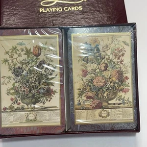 Carte da gioco vintage - doppio mazzo - stampe floreali Caspari John Bowles sigillate - Foto 1 di 8