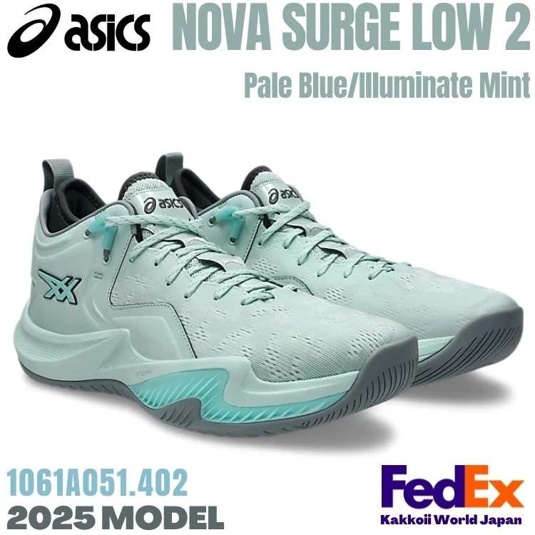 【スイカ】NOVA SURGE LOW 2 Asics Basketball shoes NOVA SURGE LOW 2 White/Pure Silver 1061A051