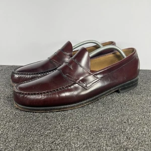 G.H. Bass Weejuns Penny Loafers Men Size 12 D Burgundy Leather Slip On Shoes - Picture 1 of 11