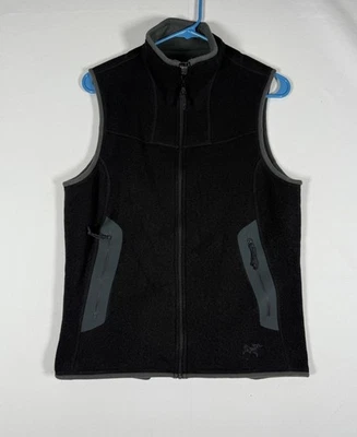 Chaleco Arcteryx Mujer Grande Negro Polartec Polar Exterior Gorpcore Cremallera Completa Chaqueta Foto 1 de 4