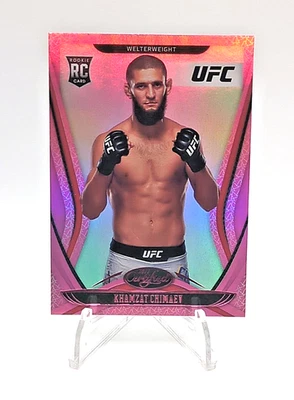 2021 Panini Chronicles UFC - Khamzat Chimaev Certified RC Pink Parallel #132 - Image 1 of 2