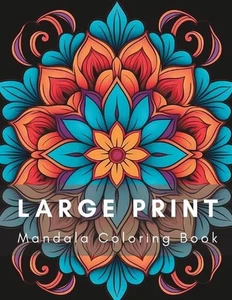 Large Print Mandala Coloring Book: Relaxing and Easy Mandala Coloring Book by Su - Picture 1 of 1