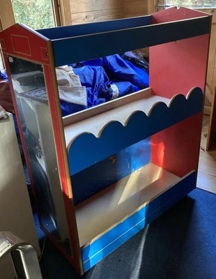 Childrens Wooden Storage Trolley Mirror Unit - Image 1 of 4