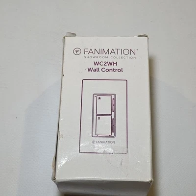 Fanimation WC2WH 3 Speed Ceiling Fan and Light Wall Control | White OB NEW - Image 1 of 2