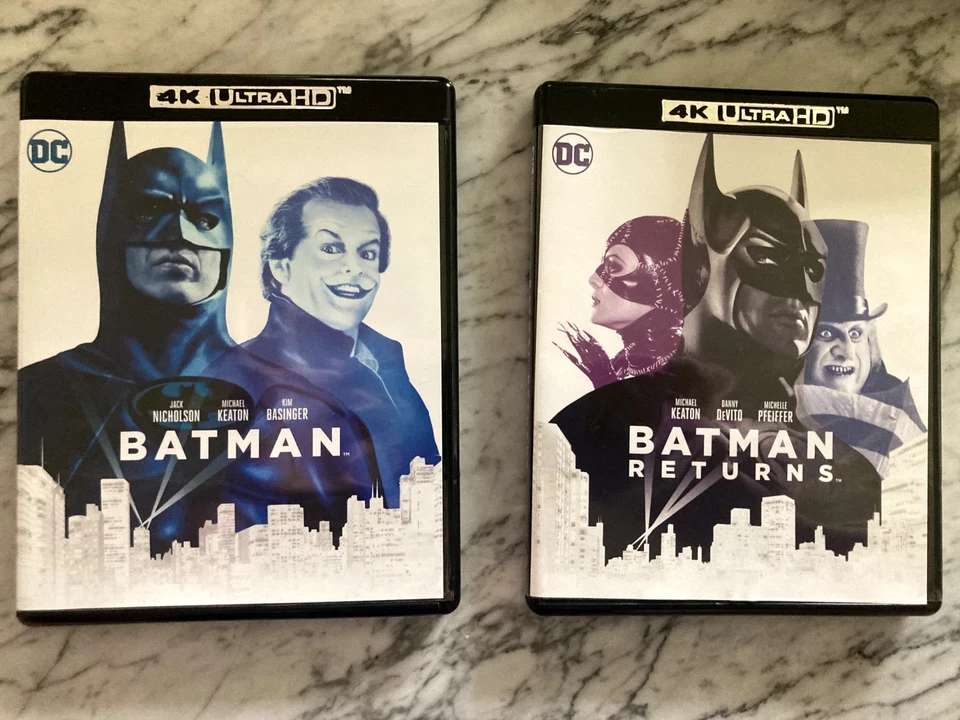 Batman (4k bluray, 1989) + Batman Returns (4k Ultra HD, 1992) new never viewed Foto 1 de 1
