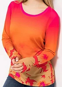 DAWID by Dawid Tomaszewski Shirt, Farbverlauf Rundhalsausschnitt figurumspielend - Bild 1 von 2