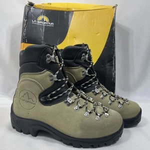 La Sportiva Glacier WLF Men US 8.5 Natural Tan Mountain Hiking Boots Ladies 9.5 - Picture 1 of 13