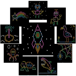 10 verschiedene Schablonen-Nachfüllpackungen für Basic Fun Lite Brite Ultimate Classic - 10er Pack - Bild 1 von 4