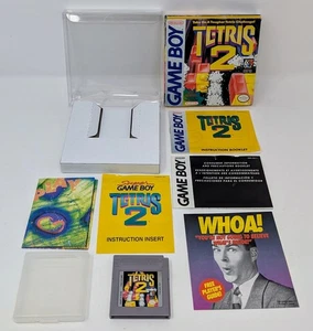Tetris 2 (Nintendo Game Boy, 1993) Completo con scatola, manuale ed extra - Autentico - Foto 1 di 11