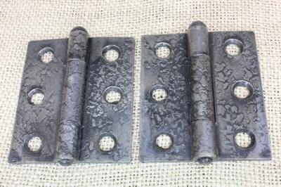 2 дверных петли шкафа булавка кованая сталь 2 1/2 дюйма x 2 дюйма винтажные винты Mckinney - Изображение 1 из 4