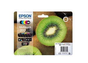 Epson 202Xl Kiwi Black Photo Black Cyan Magenta Gelb High Yield Tintenpatrone - Bild 1 von 3