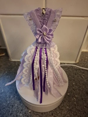 Dolls House Miniature Ladies Raggy Dress  Non Wearable Handmade With Hanger - Image 1 of 3