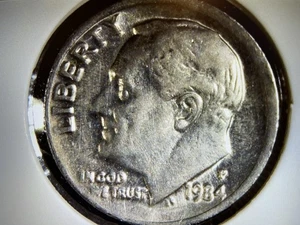 1984 P Roosevelt  Dime  Error Coin Broadstrike/Rolled Edge - Picture 1 of 16