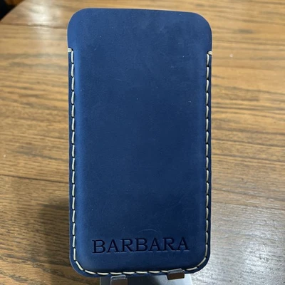 New Blue Suede Eye Glass Case Personalized For BARBARA - Image 1 of 4