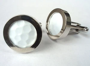 Real Golf Ball Cufflinks wedding favour groom pga men sport best man fan - Picture 1 of 1