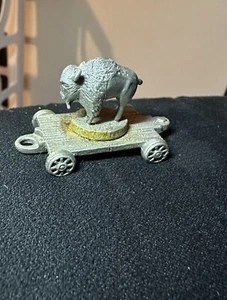 Pewter Buffalo Figurine 1 1/8” - Picture 1 of 2