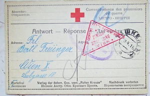 Translated WW 1 Red Cross POW postcard - Tashkent Uzbekistan 1916 - censored - Picture 1 of 3