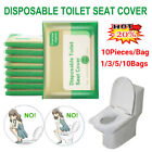 1-10X DISPOSABLE TOILET SEAT COVERS Camping Festival Paper Pocket Size Tissues_