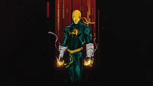 Superhelden Iron Fist Superhelden Minimalismus Kunst Genäht Gaming Matte Schreibtisch 1980 - Bild 1 von 1