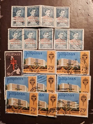 Lote De Colección De Estampillas Filipinas Gran Lote De 124 Estampillas 🇵🇭  Foto 1 de 4