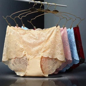 Womens Briefs French High Waist Knickers Underwear Sexy Lace Panties Lingerie - Picture 1 of 35