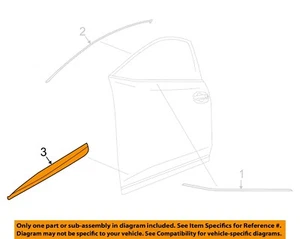 NISSAN OEM 15-18 Murano Front Door-Lower Molding Trim Left 808719UA0A - Picture 1 of 2