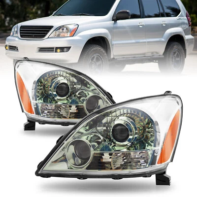 For 2003-2009 Lexus GX470 Chrome W/o Sport Package Left+Right pairs Headlights - Image 1 of 4