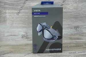 Máscara de natación Aqua Sphere Vista para adultos negra gris oscuro lente espejo gafas de natación - Imagen 1 de 4