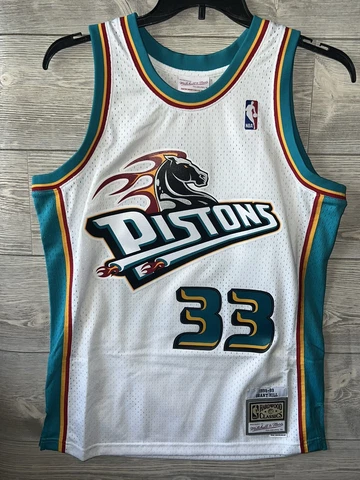 $135 Medium Mitchell & Ness Swingman Jersey Detroit Pistons 1998-99 Grant Hill Cover