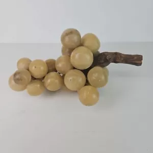 Piedra de mármol de alabastro italiano uvas Giglioli Leonardo racimo fruta vintage - Imagen 1 de 9