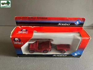 Modellauto 3133 Jeep Maßstab Anhänger Feuerwehr Solido in 1/43 - Bild 1 von 5