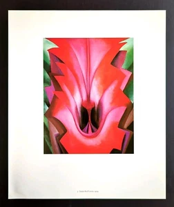 Georgia O' Keeffe INSIDE RED CANNA Botanic Flowers Art Print Book Plate 7 - Bild 1 von 6