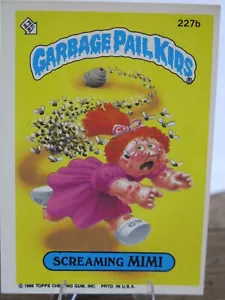 1986 Topps Garbage Pail Kids #227b Screaming Mimi BELLA CARTA GPK - Foto 1 di 4