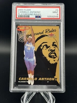 2003-04 Fleer Carmelo Anthony Playground Rules PSA 9 - Image 1 of 2