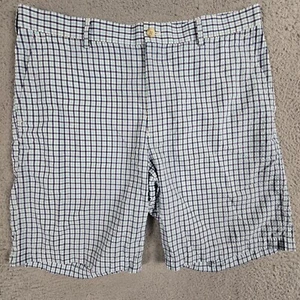 Peter Millar Crown Sport Golf Shorts Mens 36 Blue Check Performance Stretch - Picture 1 of 11