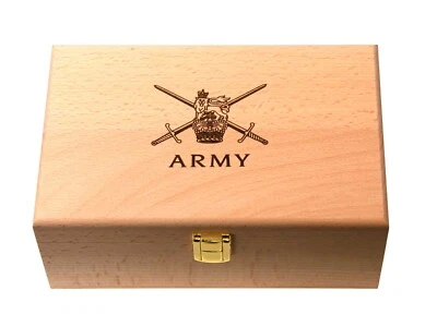 Personalised Beech Wood Memory Box - Engraved Keepsake Trinket Box 22x14x9cm - Image 1 of 4