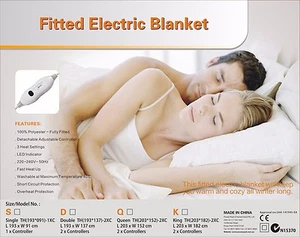 Digilex King Size Fitted Polyester Electric Blanket With Controller - Picture 1 of 3