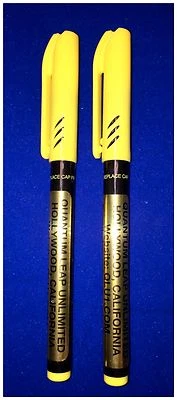 QUANTUM LEAP UNLIMITED BLACKLIGHT INVISIBLE INK UV Black Light SECURITY MARKER Spy Pen PACK OF 2 PENS