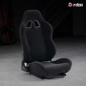 Dardoo Schwarzer PVC Sitz mit Einstellbar Doppelschieber für Sim Racing Cockpit - Bild 1 von 6