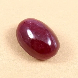 3.60 CT - 100% Natural CERTIFIED Mozambique Ruby Oval Cabochon Loose Gemstone - Picture 1 of 4