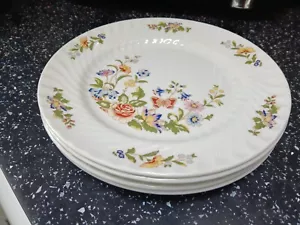 AYNSLEY COTTAGE GARDEN SALAD PLATES X 4 - Picture 1 of 3